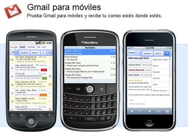 iPhone, se actualiza la edición web de Gmail para iPhone 1