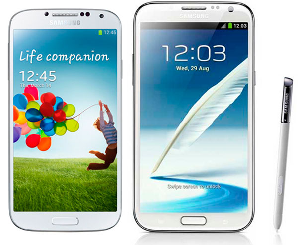  Samsung Galaxy S4 vs Note2 