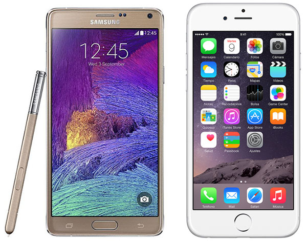 SamsungGalaxyNote4 vs iPhone6Plus