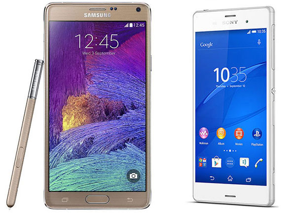  Samsung Galaxy Note 4 vs Sony Xperia Z3 