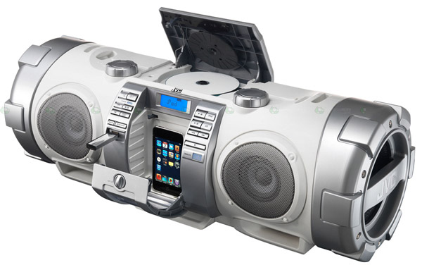 JVC RV-NB50 Boombox, unos altavoces para iPod que parecen un radiocassette
