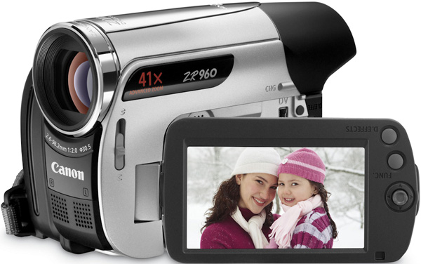 Canon ZR960, videocámara DV con zoom óptico de 37 aumentos