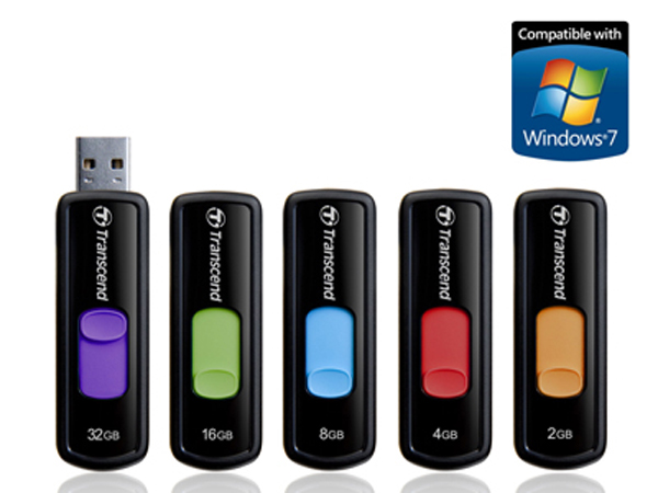 Transcend JetFlash 500, memoria USB con conector retráctil