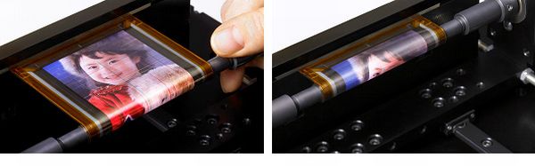 Sony presenta una pantalla OLED enrollable, delgada como el papel y en color