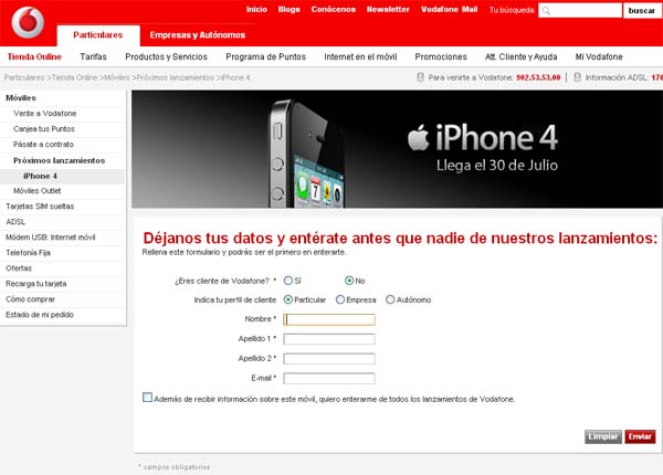 iPhone 4 Vodafone, todo sobre el iPhone 4 con Vodafone