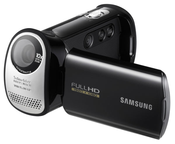 Samsung HMX-T10, videocámara Full HD con lente inclinada