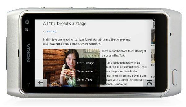 Opera Mobile 10.1 para Symbian, navegador web para móviles Nokia