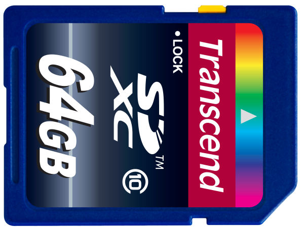 Transcend SDXC Class 10, una tarjeta de memoria de 64 GigaBytes