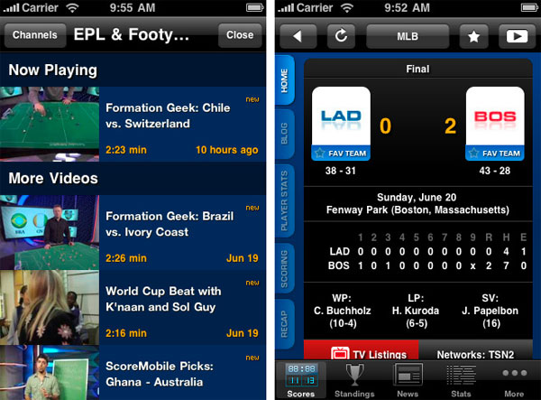 ScoreMobile para Windows Phone 7, cómo seguir los partidos de fútbol en Windows Phone 7
