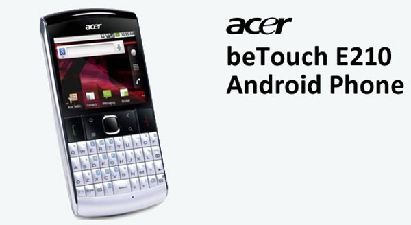 Acer beTouch E210, móvil profesional con Android de Google