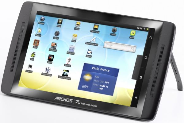 Archos 70 Internet Tablet, tableta con un disco duro de 250 GB