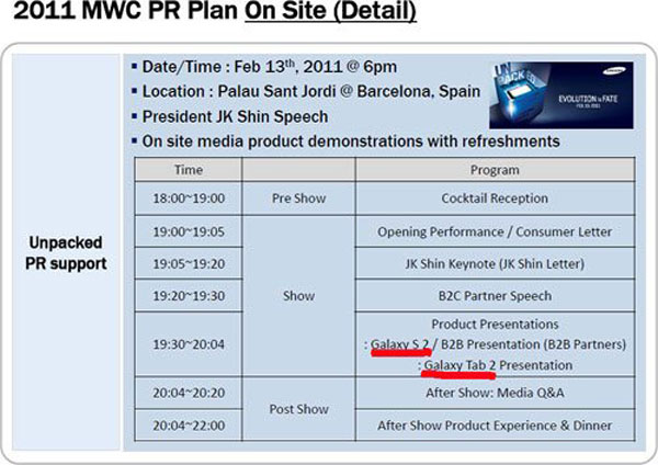 Samsung Galaxy Tab 2 y Samsung Galaxy S 2, confirmados estos dos equipos para el MWC 2011