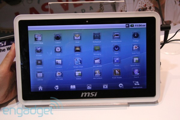 MSI WindPad 100A, nueva tableta táctil de MSI con Android Honeycomb