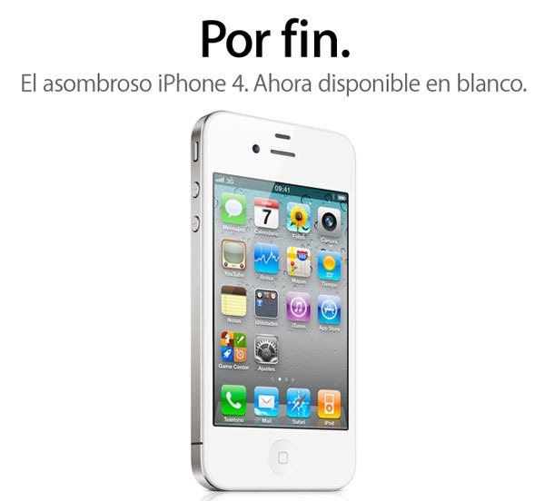 iPhone 4 blanco, ya está disponible el iPhone 4 en color blanco