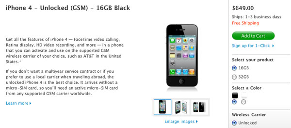iPhone 4 libre, ya se puede conseguir el iPhone 4 libre en Estados Unidos