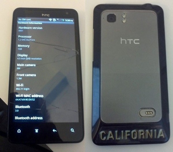 HTC Holiday, con pantalla de 4,5 pulgadas y doble núcleo