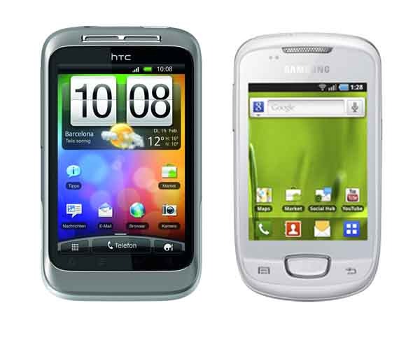 Comparativa: HTC Wildfire S vs Samsung Galaxy Mini