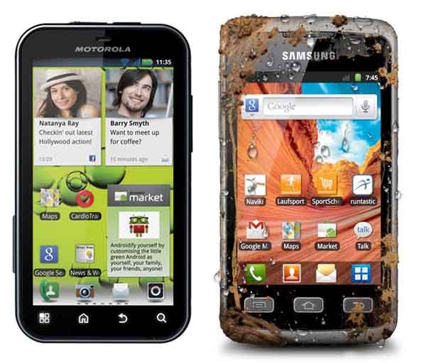 Comparativa: Motorola Defy+ vs Samsung Galaxy Xcover