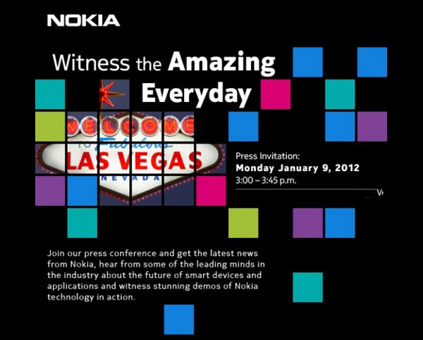 invitacion nokia CES 2012 01