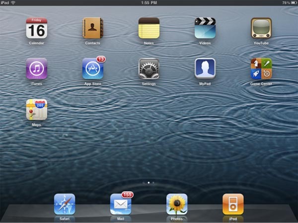 iOS 5.1 introducirá nuevos fondos de pantalla para los iPad