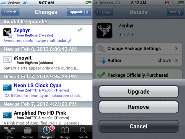 Cómo actualizar las aplicaciones de Cydia en iPhone con Jailbreak