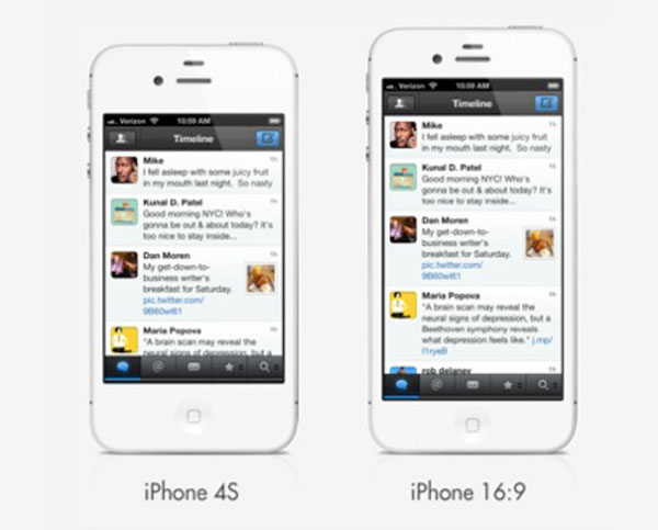 ¿Tendrá el iPhone 5 una pantalla 16:9 de cuatro pulgadas?