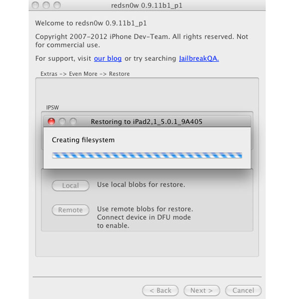 redsnow downgrade ipad 2 01