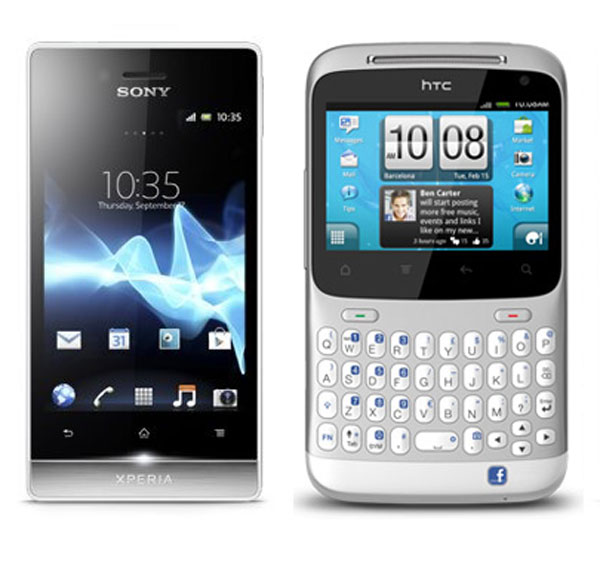 Comparativa: Sony Xperia miro vs HTC ChaChaCha
