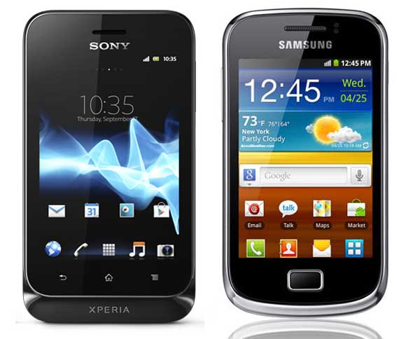 Comparativa Sony Xperia tipo vs Samsung Galaxy Mini 2