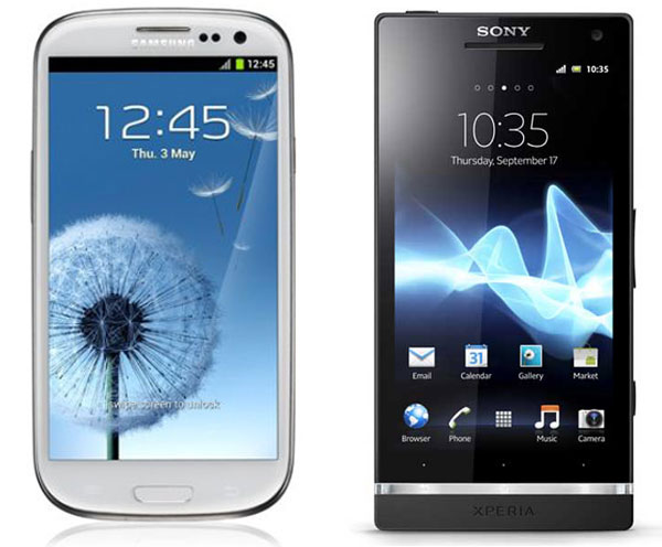 Comparativa: Samsung Galaxy S3 vs Sony Xperia S