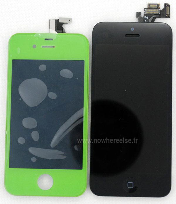 El panel frontal del iPhone 5 comparado con el iPhone 4S