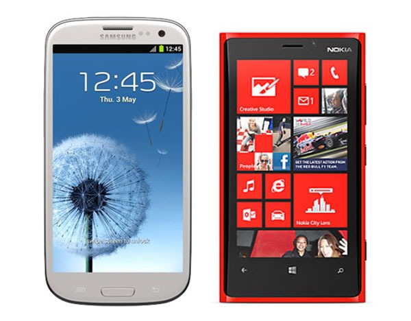 Comparativa, Nokia Lumia 920 vs Samsung Galaxy S3