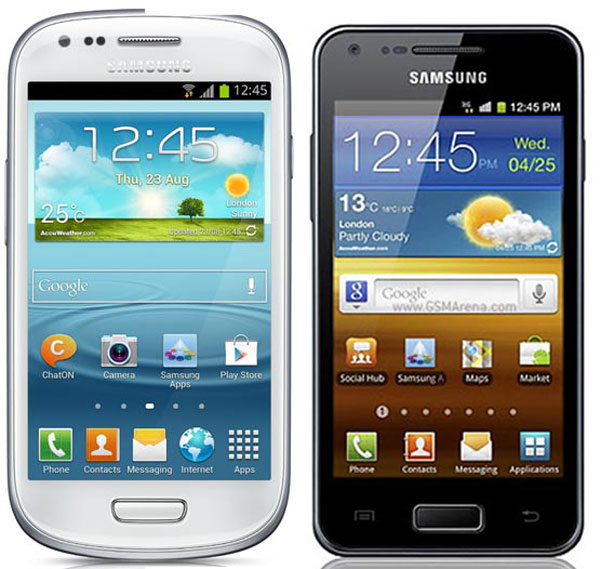Comparativa, Samsung Galaxy S3 Mini vs Samsung Galaxy S Advance