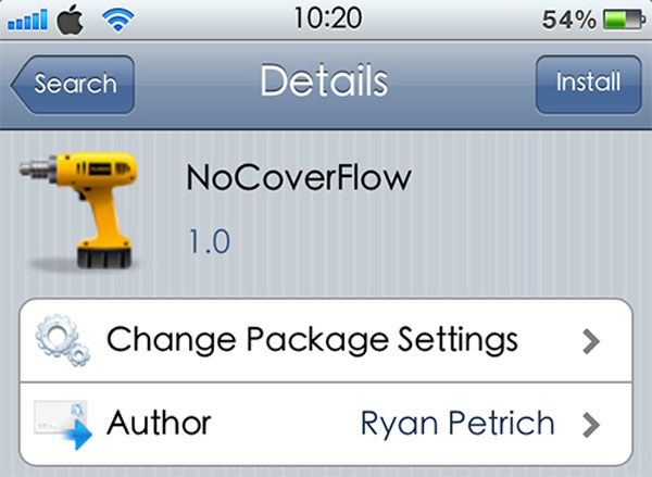 Desactiva CoverFlow en tu iPhone con Jailbreak