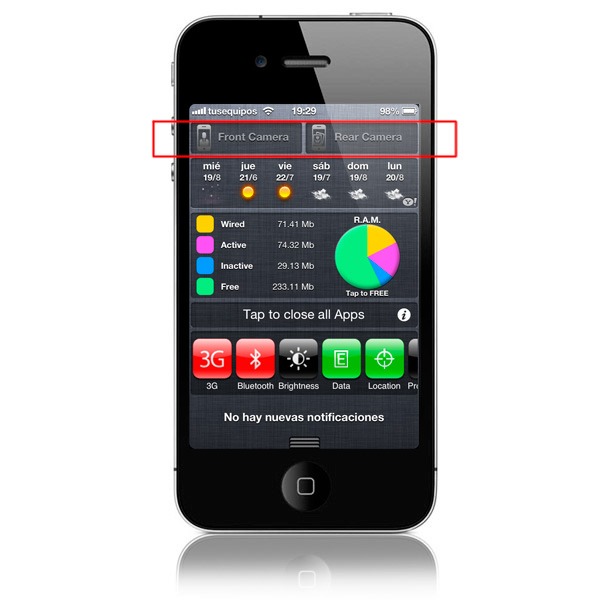 Acceso directo a las cámaras de fotos de tu iPhone con Jailbreak iOS 6