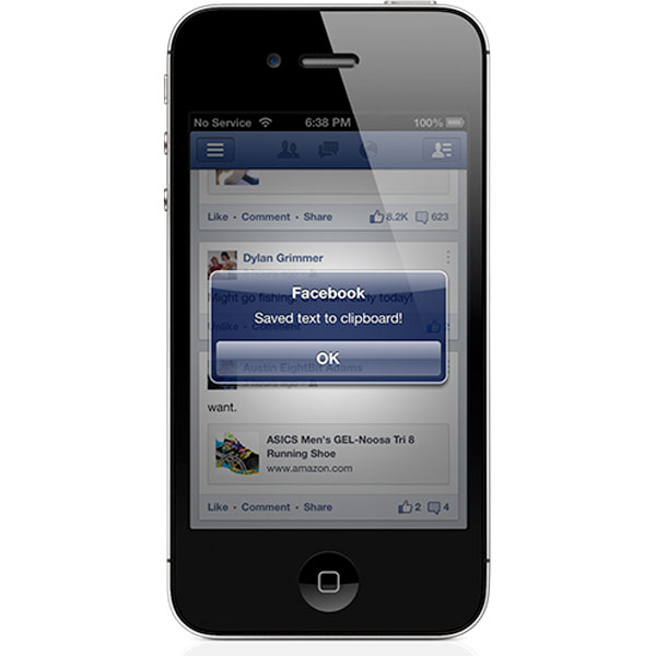 Cómo copiar textos de Facebook en el iPhone con Jailbreak