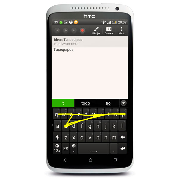 Android teclado swype 01