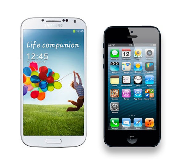 Comparativa Samsung Galaxy S4 vs iPhone 5