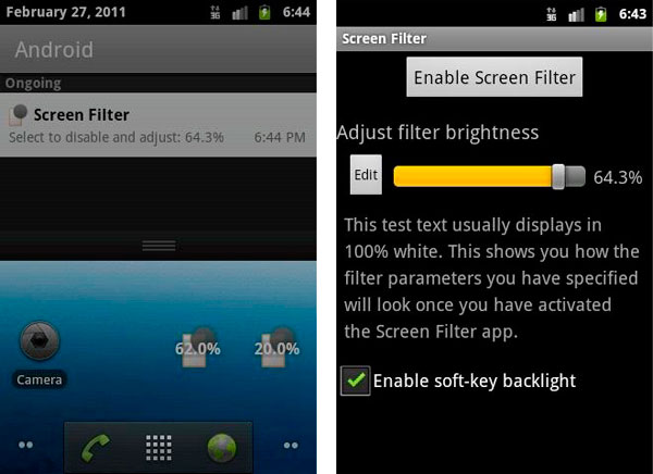 Screen Filter Android
