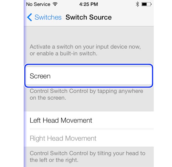 iOS 7 movimientos