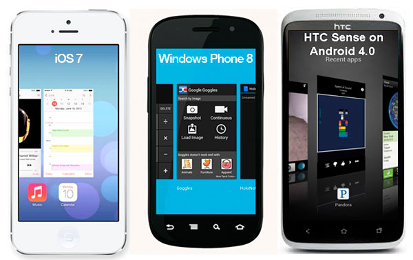 iOS7 vs Android WindowsPhone