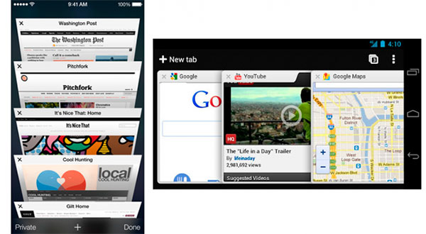 iOS7 vs Android WindowsPhone