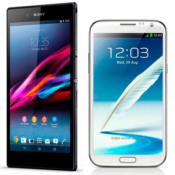 Comparativa, Sony Xperia Z Ultra vs Samsung Galaxy Note 2