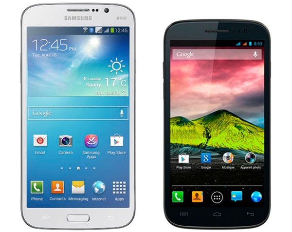 Comparativa Samsung Galaxy Mega 5.8 vs WIKO Cink Five