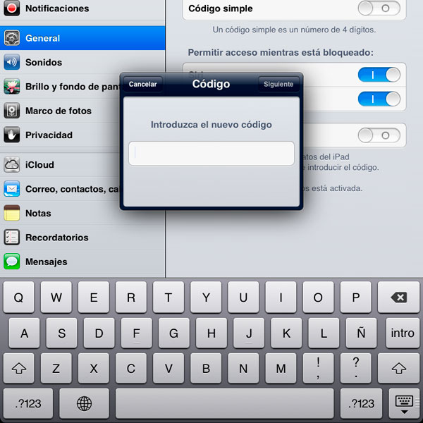 bloqueo codigo