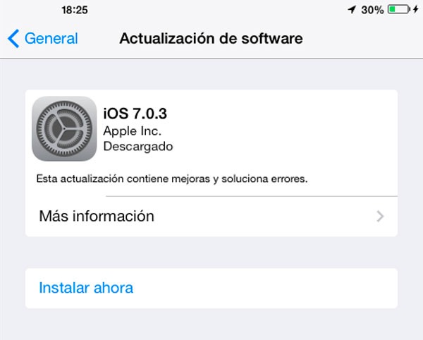 Cómo instalar iOS 7.0.3 para iPhone y iPad