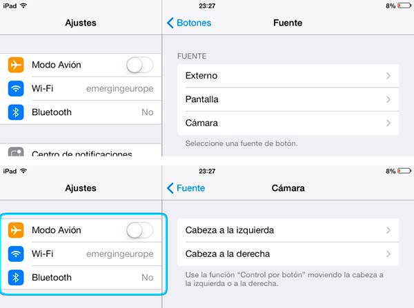 iOS7 ControlPorBoton