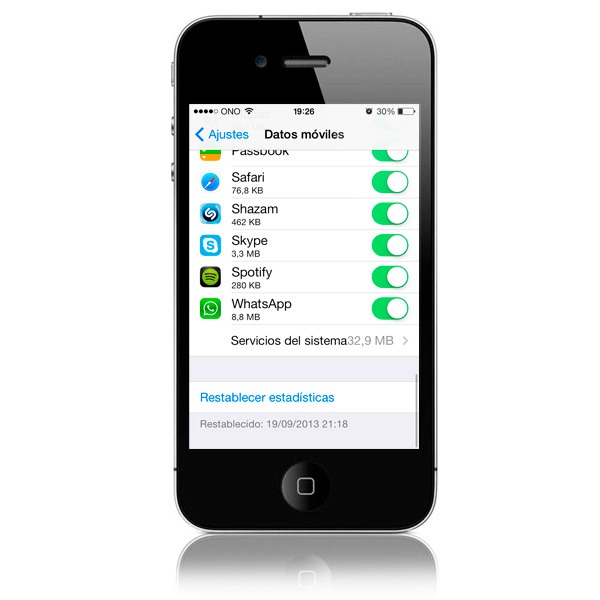 Trucos iOS 7, gestiona las aplicaciones que podrán usar la red móvil