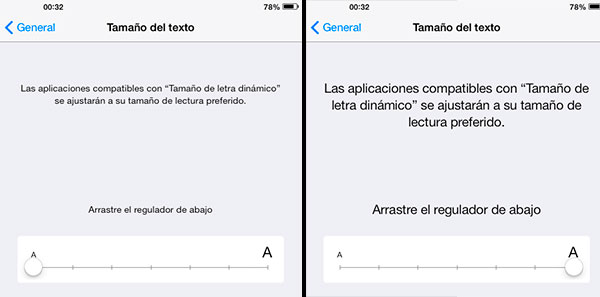 iOS7 modificar texto