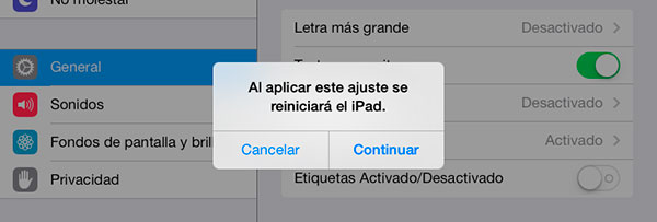 iOS7 modificar texto